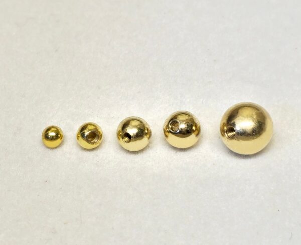 14K-BALL-EXTERNAL Gold Threaded Piercing Ball made from solid 14K Gold Replacement loose parts for Barbells, Labret studs, Bent Bar, Externally Threading
