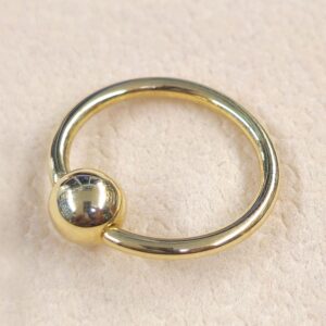 14K-BCR-GD Solid Gold 14K Hoop Ring  Body Piercing for Ears, Tragus, Helix Ring, Conch Hoop, Septum, Cartilage - 14G & 16G
