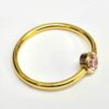 14K-BCR-GEM 14K Solid Gold Gold Ball Hoop Ring with Cup Bead Septum Piercing - 14K with Precious Stones Piercing for Nipple Jewelry, Rook, Cartilage