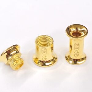14K-DBL-FLARE 14K Gold Double Flare Plugs Stretching Kit, Ear gauges, Flesh Tunnels - Lobe Plugs - 1pc each order