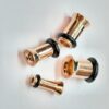 14K-SIN-FLARE-RG 14K Rose Gold Single Flared Ear Plugs Stretchers gauges, Flesh Tunnels - Ear Lobe Plugs - 1pc each order