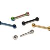 BAR-COL-ALL Titanium Nose Bridge Straight Barbell Piercing - 18g 16g 14g Externally Threaded - Body Piercing Also for Tongue Bar, Nipple Bar