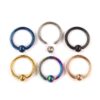 Frenulum Lip Piercing, Smile Piercing, Captive Bead Ring - Titanium Lip Ring Jewelry in many Colors - PVD Coating