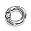 BCR-SIL-ALL-B-4 Prince Albert Piercing Jewelry, PA Ring - Captive Bead Hoops, 8G to 00G with Custom Spring Ball Closure