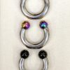Prince Albert Jewelry PA Rings Circular Horseshoe Barbell Genital Piercing with Custom Balls