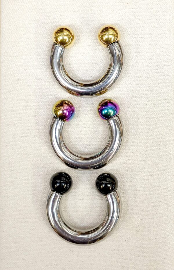Prince Albert Jewelry PA Rings Circular Horseshoe Barbell Genital Piercing with Custom Balls