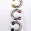 Prince Albert Jewelry PA Rings Circular Horseshoe Barbell Genital Piercing with Custom Balls