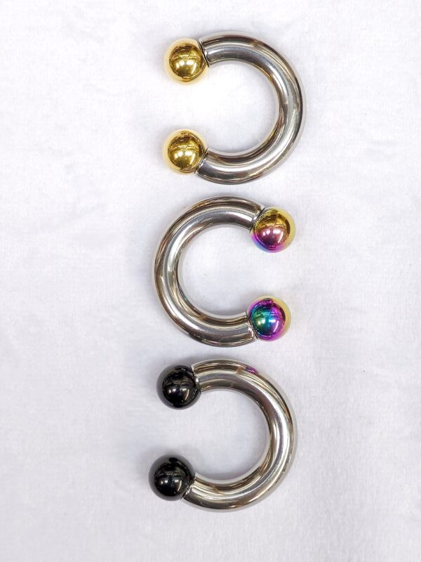Prince Albert Jewelry PA Rings Circular Horseshoe Barbell Genital Piercing with Custom Balls