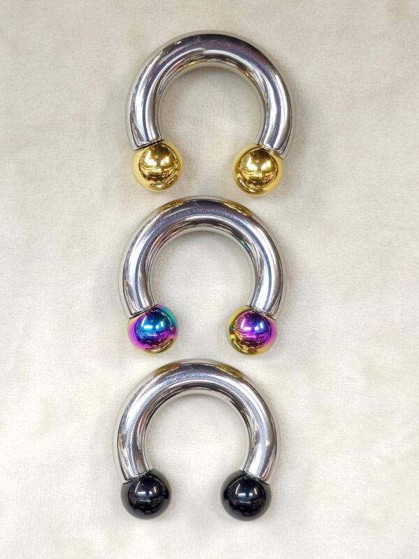 Prince Albert Jewelry PA Rings Circular Horseshoe Barbell Genital Piercing with Custom Balls