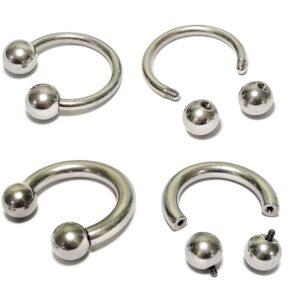 CBB-SS-INT-EX-B_a62d4558-9a4e-4ea6-97d3-70e2a08b4e7a Titanium Horseshoe Ring PA Ring 18g to 00g Septum Jewelry Bull Piercing Also for Nipple Body Jewellery  Titanium Implant