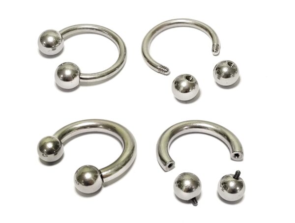 Titanium Horseshoe Ring PA Ring 18g to 00g Septum Jewelry Bull Piercing Also for Nipple Body Jewellery  Titanium Implant