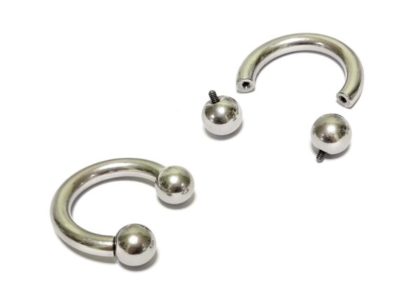 CBB-SS-INT_921dfda7-b8e6-49d2-97fc-c3a0d1dba9a9 Titanium Circular Barbell Horseshoe PA Ring, Prince Albert Jewelry - 00G to 18G - Popular Sizes 6mm to 19mm - British Standard - Certified by Sheffield Assay Office