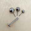 LAB-THREADLESS-SIL-2 Titanium Threadless Labret Stud Piercing 18g 16g Lip Piercing Jewelry, Tragus Helix Cartilage Madonna Medusa Side Labret