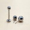 LAB-THREADLESS-SIL-3 Titanium Threadless Labret Stud Piercing 18g 16g Lip Piercing Jewelry, Tragus Helix Cartilage Madonna Medusa Side Labret