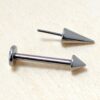 Titanium Threadless Spike Labret Stud Piercing 18g 16g Lip Piercing Jewelry, Tragus Helix Cartilage Madonna Medusa Side Labret