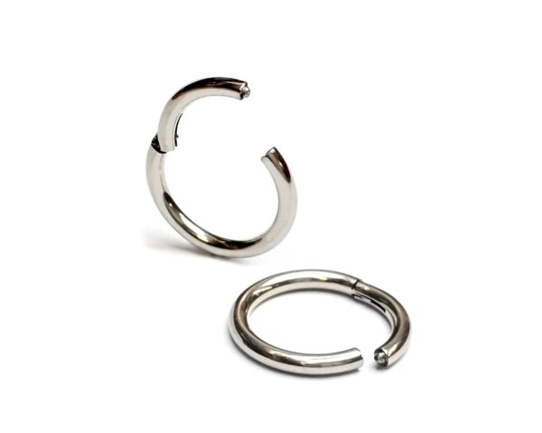 SEG-HING-ALL-4 Titanium Clicker Septum, Daith Ring, Helix Cartilage Piercing - 20g 18g 16g 14g 12 10g 8g Nose Ring - Segment Hinged Ring