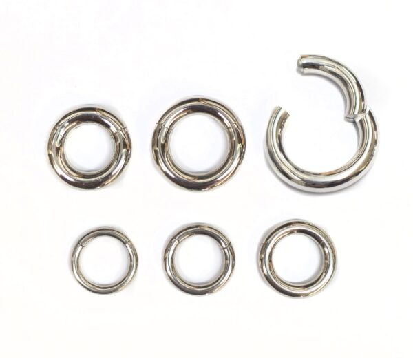 SEG-HING-BIG-SS_f3cdb930-a42d-4b94-8853-5dc7b7fa6afc Segment Hinged Hoop Large Size Prince Albert Piercing PA Clicker Rings Jewellery