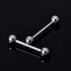 Titanium Nipple Jewelry, Nipple Bar Internal/External - 16g 14g - Body Piercing Also for Nipple, Industrial Bar, Helix, Nose Bridge