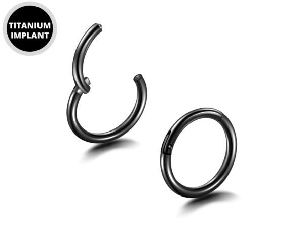 Septum Ring - Nose Ring - Septum clicker Hinged Septum Jewelry - Titanium