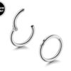 Clicker Hoop - Clicker Ring Hinged Lip Jewelry - Titanium