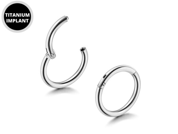 Septum Ring - Nose Ring - Septum clicker Hinged Septum Jewelry - Titanium