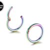 Clicker Hoop - Clicker Ring Hinged Lip Jewelry - Titanium