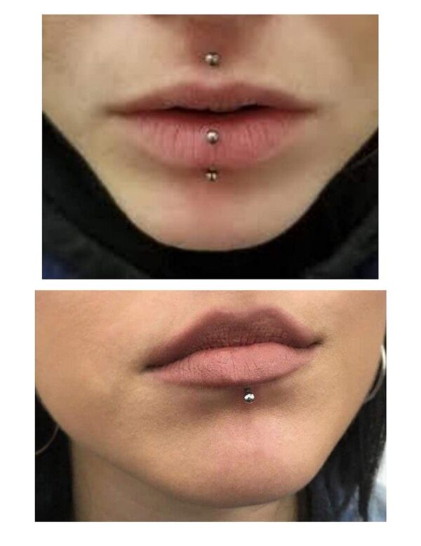 il_fullxfull.4070700701_a2tn Lip Stud, Tragus Earring - Surgical Steel 18g 16g 14g Labret Stud Piercing Also for Helix Cartilage Madonna Medusa Ashley Side Labret