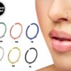 Titanium Thin Nose Ring, Nostril Ring 20g 18g Seamless Ring in many Colours - Cartilage, Tragus, Ring Hoop, Indian Nose Ring