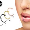 Titanium Faux Nose Ring Piercing - 20g 18g 16g C Clip Ring Fake Lip Ring Also for Cartilage, Tragus, Ring Hoop, Indian Nose Ring