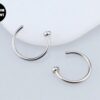 Titanium Faux Nose Ring Piercing - 20g 18g 16g C Clip Ring Fake Lip Ring Also for Cartilage, Tragus, Ring Hoop, Indian Nose Ring