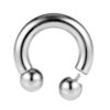 Titanium Horseshoe Ring Piercing 18g to 00g Septum Jewelry Bull Piercing Also for Nipple, PA Ring and Lips - Internal or External Threaded