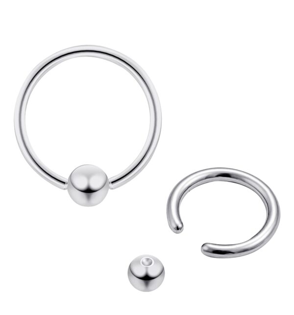 Frenulum Lip Piercing, Smile Piercing, Captive Bead Ring - Titanium Lip Ring Jewelry in many Colors - PVD Coating