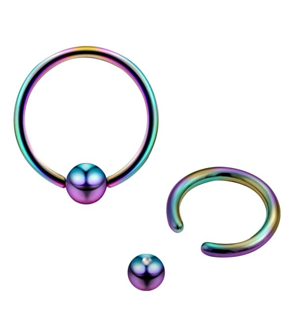 Titanium Captive Bead Earring Daith Piercing, Daith Ring 18g 16g 14g Also Piercing for Rook Earring , Septum, Eyebrow and Nipple Ring