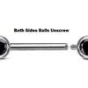 Titanium Nipple Barbell Front Gem, Nipple Jewelry Studs 16g 14g Nipple Piercing Internally Threaded