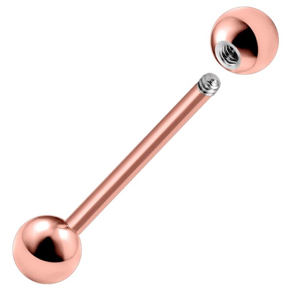 Titanium Tongue Bar, Barbell Stud Piercing - 20g 18g 16g 14g Externally Threaded - Body Piercing Also for Nose Bridge, Nipple Bar