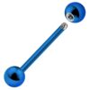 Titanium Tongue Bar, Barbell Stud Piercing - 20g 18g 16g 14g Externally Threaded - Body Piercing Also for Nose Bridge, Nipple Bar