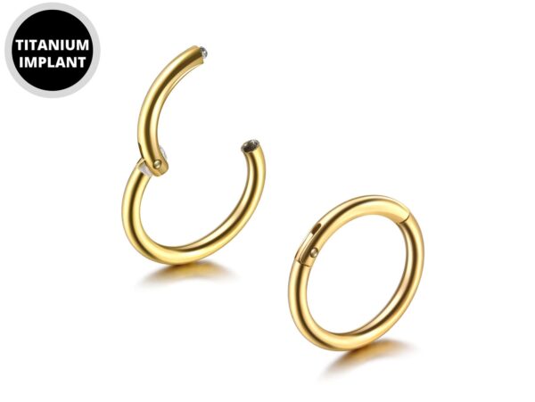 Septum Ring - Nose Ring - Septum clicker Hinged Septum Jewelry - Titanium