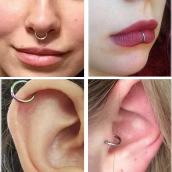 Titanium Thin Nose Ring, Nostril Ring 20g 18g Seamless Ring in many Colours - Cartilage, Tragus, Ring Hoop, Indian Nose Ring