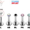 Titanium Flat Back Cartilage Earring- Internally Threaded Labret Jewelry Body Piercing for Monroe Lip Ring Tragus Helix