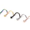 Titanium Cone / Spike Indian Nose Studs Nostril Screw 20g 18g 16g Nose pin in many Colours - Vacuum Plated - Externally Threaded Ball