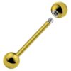 Titanium Tongue Bar, Barbell Stud Piercing - 20g 18g 16g 14g Externally Threaded - Body Piercing Also for Nose Bridge, Nipple Bar