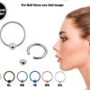 Titanium Captive Bead Earring Daith Piercing, Daith Ring 18g 16g 14g Also Piercing for Rook Earring , Septum, Eyebrow and Nipple Ring