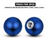 Titanium Plain Ball Replacement Parts - 2pcs Threaded Piercing Ball in many Colours - Attachment for 18g 16g 14g Barbells Body Piercing