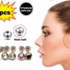 Titanium Tragus Piercing - 5pcs 16g 14g Ear Stud Piercing with Gem Ball Crystals Also for Lip Labret Cartilage Madonna Medusa Side Labret