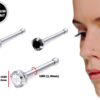 Titanium Prong Set Nose Studs, Nose Bone Stud 18g Nose Jewellery Nostril Jewellery Indian Nose Piercing