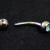 Cliterous jewelry, VCH piercing jewelry - Titanium Curved Barbell with Gem CZ Crystals - Genital Piercing cliterous stimulator