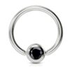 Titanium Captive Bead Ring Nose Septum Piercing 18g 16g 14g Nose Ring with Gem Ball CZ Crystal - Also Piercing for Ears, Nipple, Helix Ring