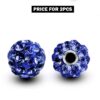 Piercing Ball Replacement Parts, Loose Ball - 2pcs Threaded Disco Ball with CZ Crystals Attachment for 18g 16g 14g Barbells Body Piercing