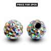 Piercing Ball Replacement Parts, Loose Ball - 2pcs Threaded Disco Ball with CZ Crystals Attachment for 18g 16g 14g Barbells Body Piercing