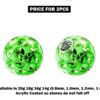 Piercing Ball Replacement Parts, Loose Ball - 2pcs Threaded Acrylic Coated Disco Ball Attachment for 18g 16g 14g Barbells Body Piercing